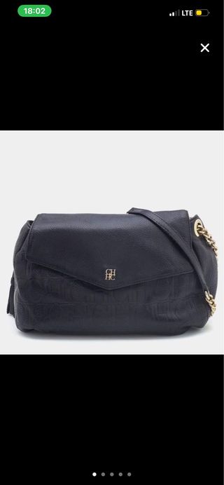 Bolso Carolina Herrera Negro Auténtico