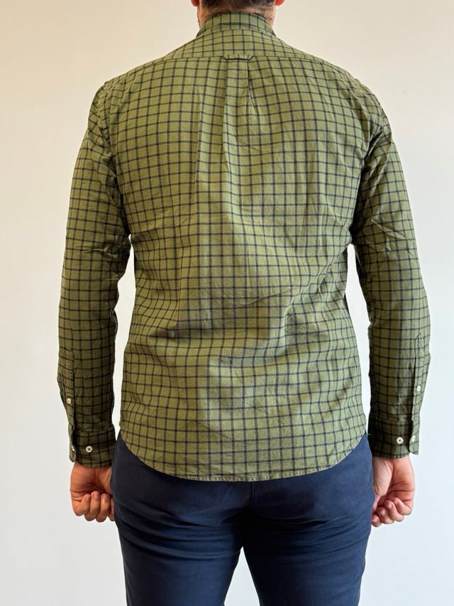 Camisa Cortefiel cuadros verde oscuro