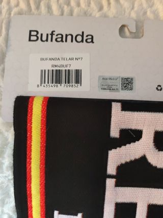 Bufanda Real Madrid RMFC Negra Multicolor