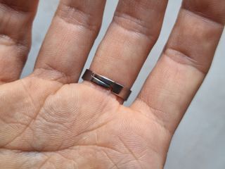Anello con petra nera Ematite argentato