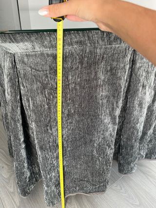 Mesa camilla rectangular con cristal y SIN ROPA.