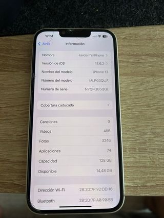 iPhone 13 128GB Blanco - 89% Batería
