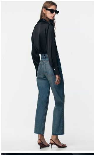 Vaqueros Mom Fit Talle Alto Zara