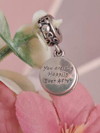 Charm Colgante Pareja Ratones Corazones Plata