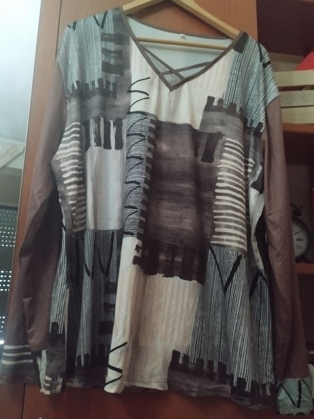 Camisa estampada mujer