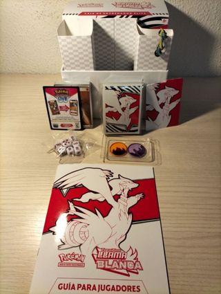 Lote Pokémon + Caja de ETB de Llama Blanca
