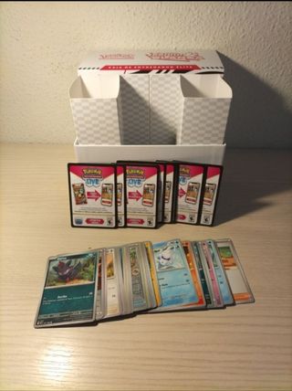 Lote Pokémon + Caja de ETB de Llama Blanca