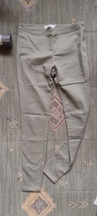 2 Pantalones H&M Talla 38 Verde y Gris