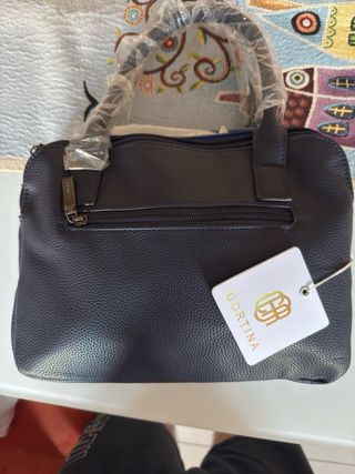 Borsa Cortina Ecopelle Blu