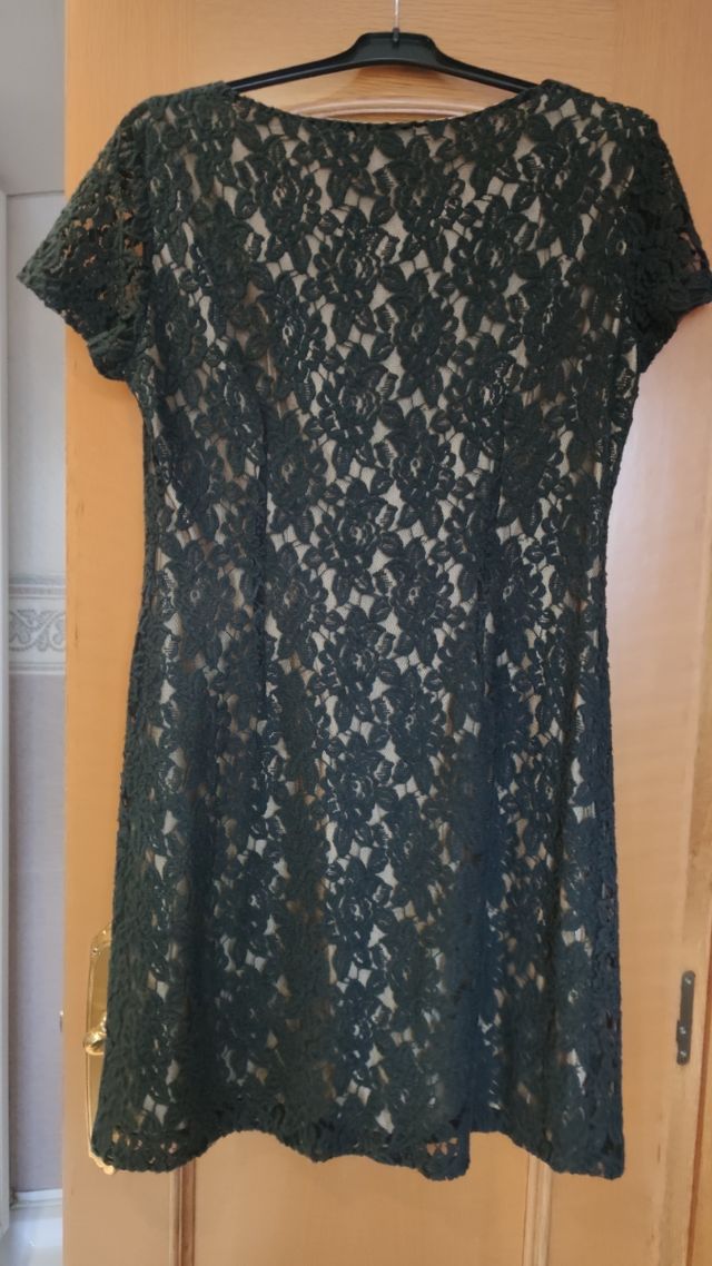 Vestido encaje verde Punto Roma Talla 48
