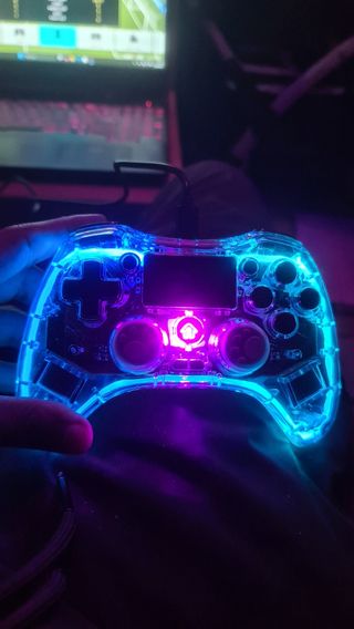 Mando PS4/Switch/PC Transparente LED