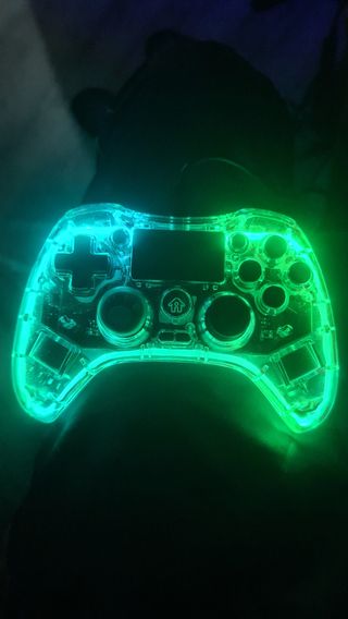 Mando PS4/Switch/PC Transparente LED