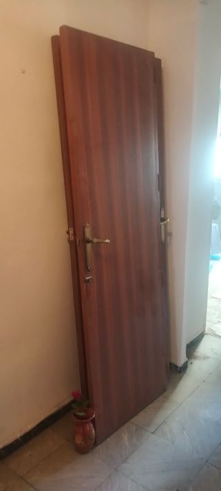 Puertas de madera con cristal