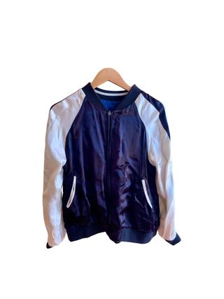 Chaqueta Bomber Reversible Zara Bordada
