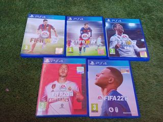 Lote 5 Juegos FIFA PS4: 15, 16, 18, 20, 22