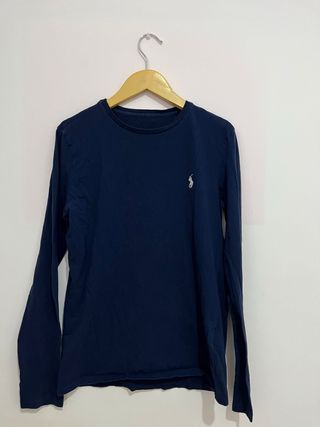 Camiseta Ralph Lauren Manga Larga Azul