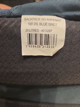 Mochila Quechua Decathlon Azul/Gris