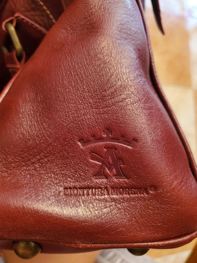 Bolso de cuero auténtico marrón