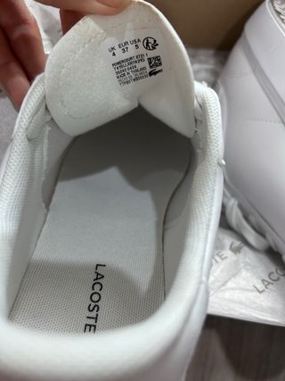 Zapatillas Lacoste Talla 37 Blancas