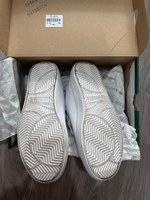 Zapatillas Lacoste Talla 37 Blancas