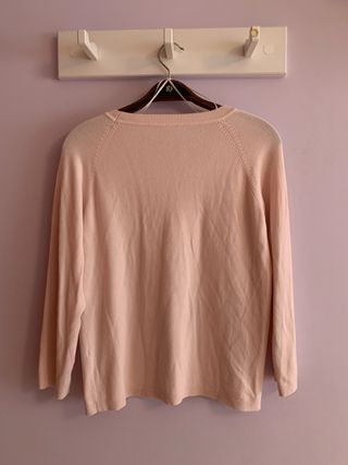 Jersey Zara rosa con perlas