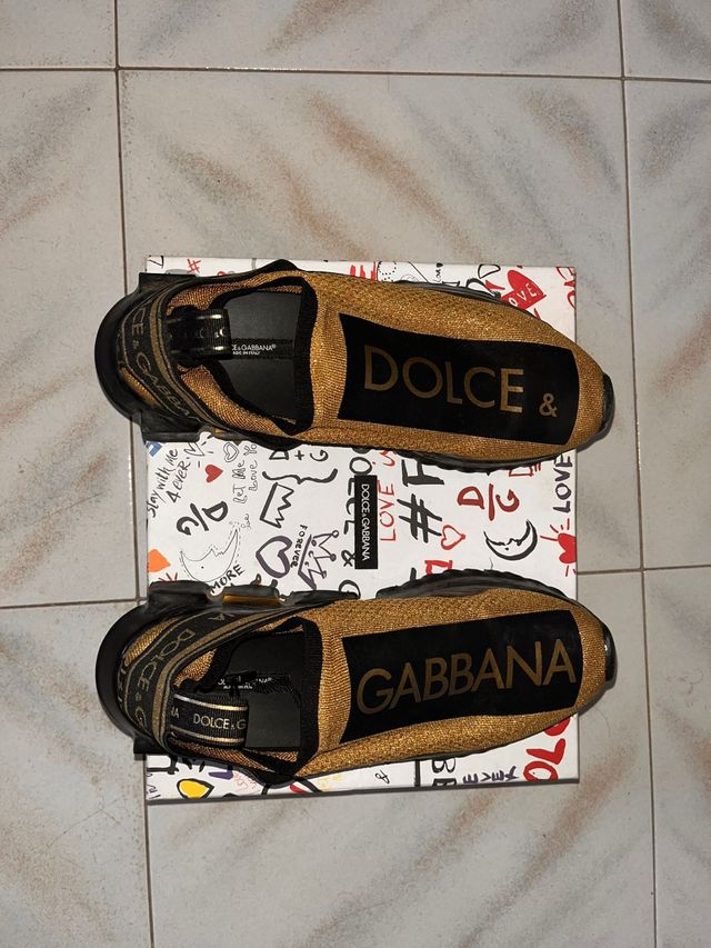 Dolce & Gabbana Scarpe Uomo Oro/Nero Tg. 43