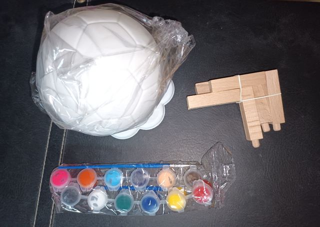 Kit da 1 lotto, pallone da calcio e lampada da pittura