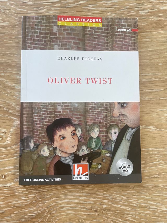 libro Oliver Twist de Charles Dickens y CD