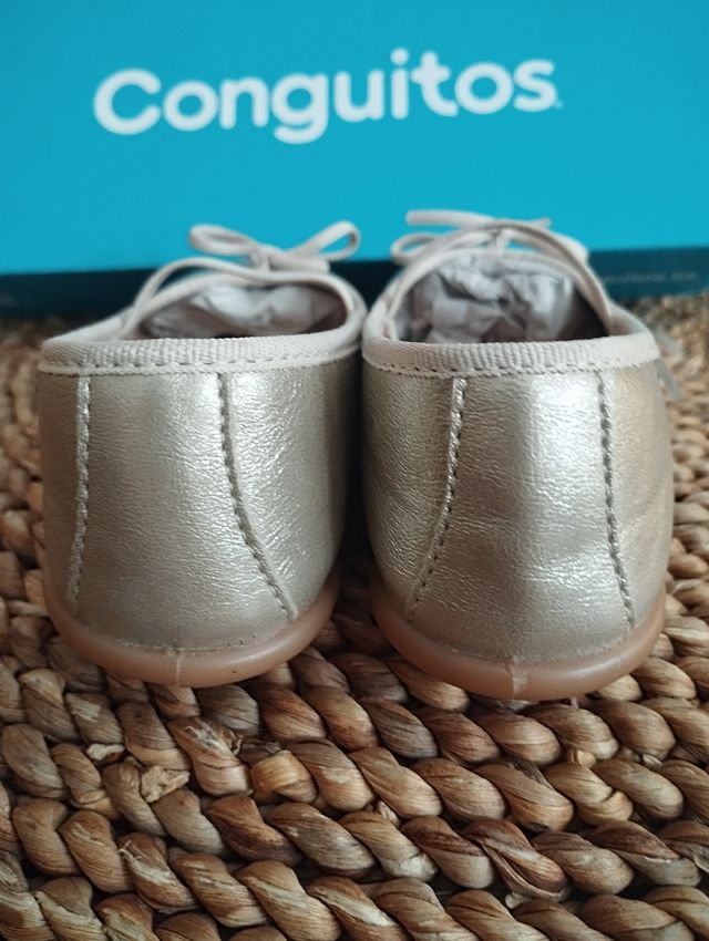 Bailarinas Conguitos Doradas Talla 26 y talla 27