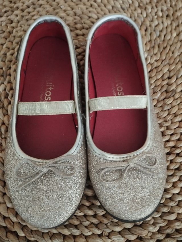 Bailarinas Conguitos Doradas Talla 26 y talla 27