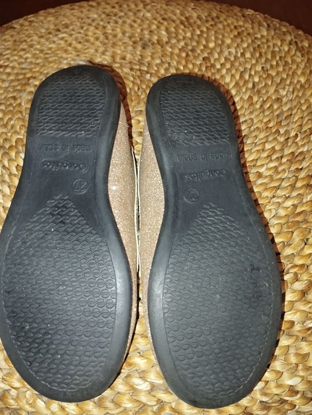 Bailarinas Conguitos Doradas Talla 26 y talla 27