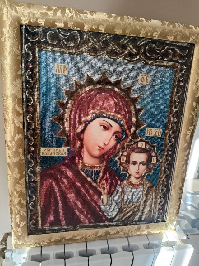 Quadro perline Madonna di Kazan