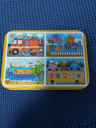 Cajita con 4 puzzles infantiles