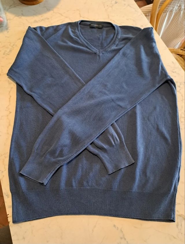 Maglioncino scollo V uomo blu (Taglia M)