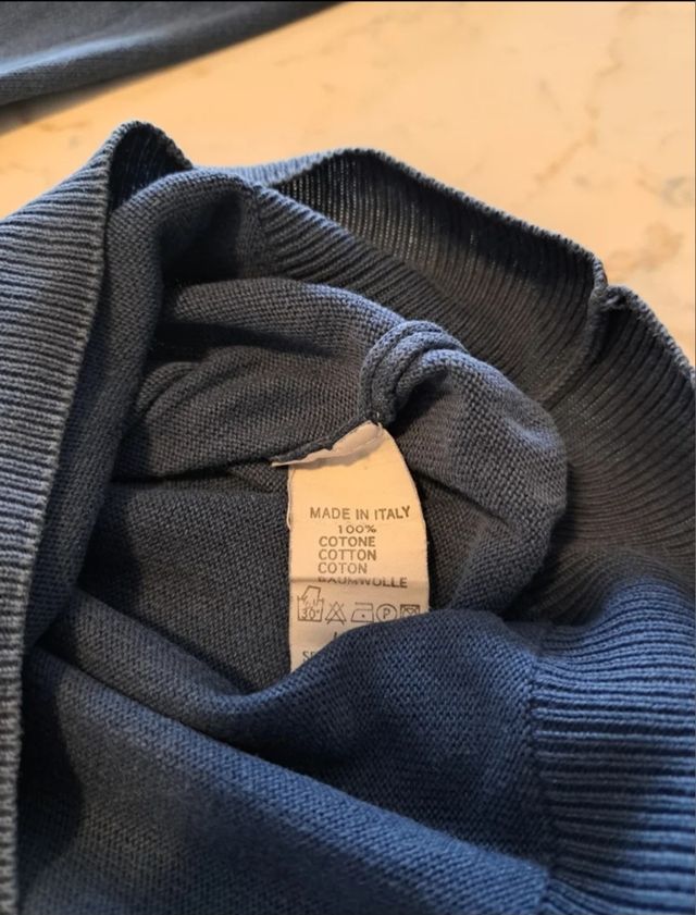 Maglioncino scollo V uomo blu (Taglia M)