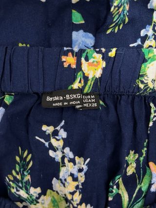 Mono Bershka floral azul
