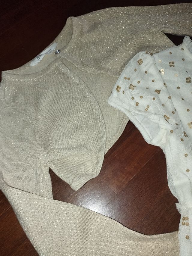 Conjunto vestido fiesta niña T.9