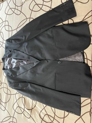 Traje Zara Negro Rayas