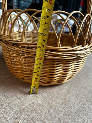 Lote de 2 cestos de mimbre precio de los dos