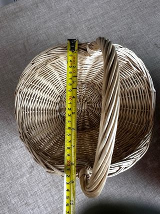 Lote de 2 cestos de mimbre precio de los dos