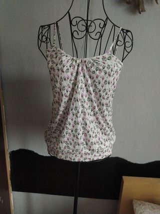 Camiseta de viscosa con estampado floral