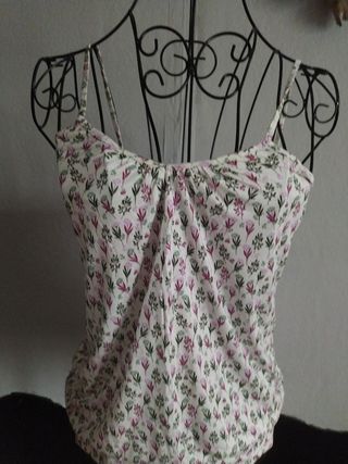 Camiseta de viscosa con estampado floral
