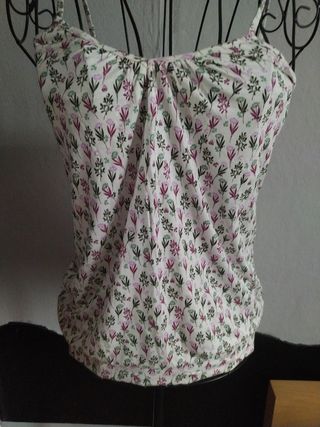Camiseta de viscosa con estampado floral