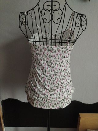 Camiseta de viscosa con estampado floral