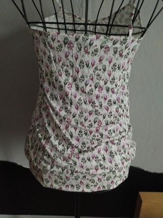 Camiseta de viscosa con estampado floral