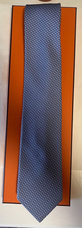 Corbata Hermes Azul Claro