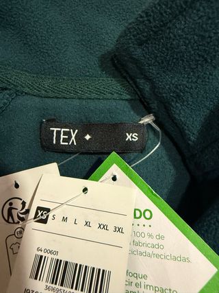 Forro polar TEX verde militar talla XS