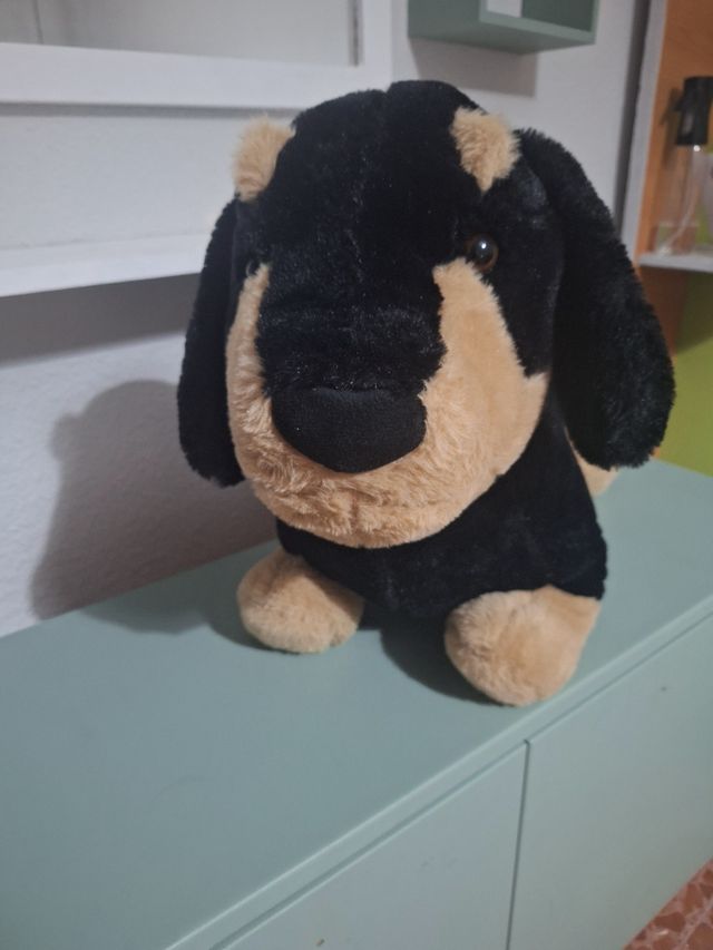 Peluche Perro Salchicha 70cm Negro/Canela