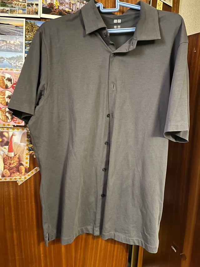 Camisa Uniqlo Gris Talla XL