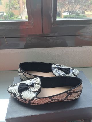 Zapatos planos serpiente mujer